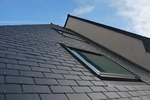 A Velux roof window fitted into a dormer roof